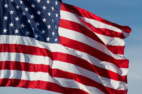 Flying US Flag Stock Photos