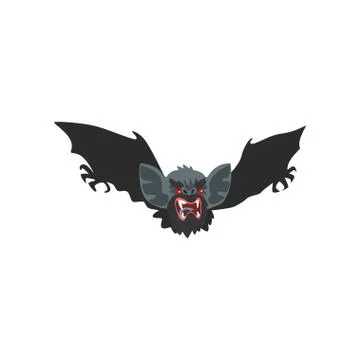 Flying vampire bat vector Illustration on a white background Stock Illustration