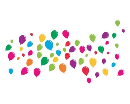 Flying vector festive balloons shiny with glossy balloons for holiday Stock Illustration