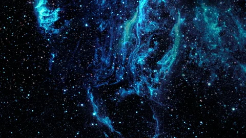 Flying into the Veil Nebula in Outer Space Stock Footage 132255463