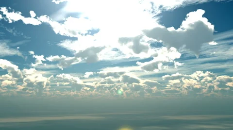 Flying vertically straight up through clouds Stock Footage