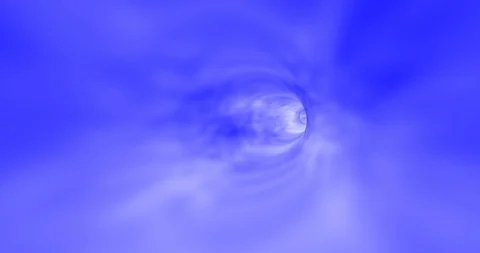 Flying very fast through a twisting tunnel of soft blue and white light. Loops. Stock Footage 100999630