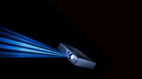 Flying  video-projector Stock-Footage 592903