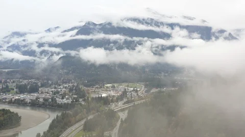 Flying view of Hope Town Stock Footage 106440890