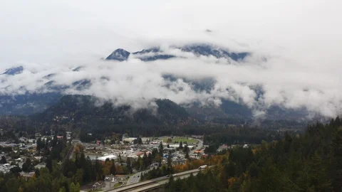 Flying view of Hope Town Stock Footage 106441471