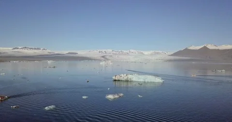 Flying view of Jokulsarlon Stock Footage 106166989