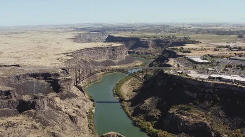 Flying view PerrineMemorial Bridge Stock Footage 106365875