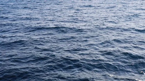 Flying view of a sea surface. Stock Footage 77365910