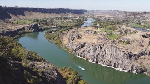 Flying view of Snake River Canyon Stock Footage 106365572