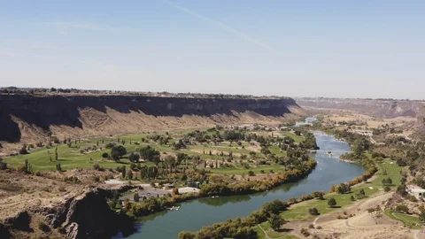 Flying view of Snake River Canyon Stock Footage 106365873