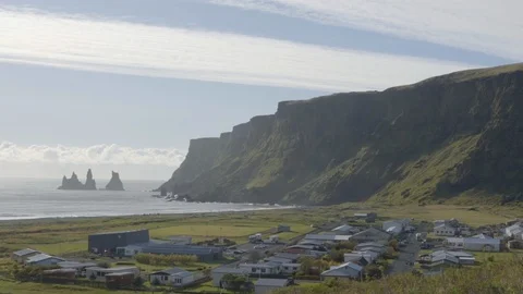 Flying view of vik Stock Footage 106166569