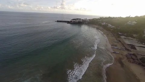 Flying to a virgin beach Stock Footage 78938445