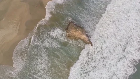 Flying on a virgin beach Video stock 78944464