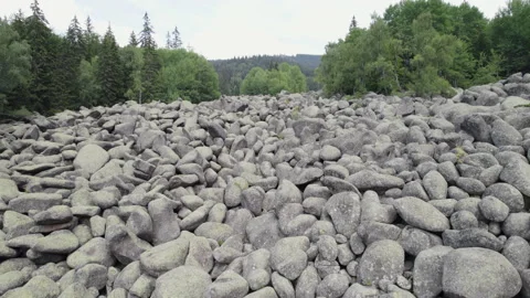 Flying in vitosha mountain stone river near Sofia,Bulgaria Stock-Footage 202029006