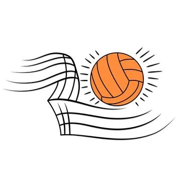 Flying volley ball isolated vector on white background Stock-Illustration