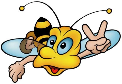 Flying Wasp Stock Illustration