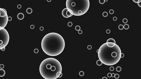 Flying water bubbles on black background 스톡 동영상 306725371