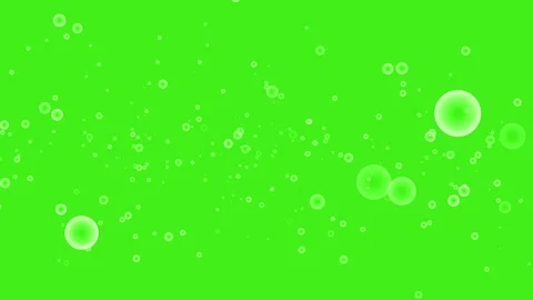 Flying water bubbles green screen motion... | Stock Video | Pond5