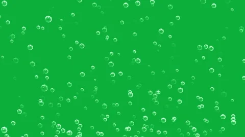 Flying water bubbles green screen motion graphics, 4k, loop Stock Footage 276324277