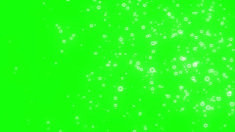 Flying water bubbles particle effect green screen Stock Footage 336344404
