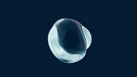 Flying water drop on black background, seamless looping Stock Footage 308013035