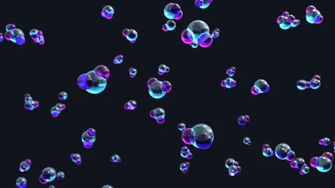 Flying water molecules, seamless looping Stock Footage 252599154