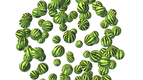 Flying watermelon on white background. Stock Footage 57726323