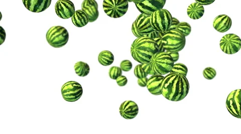 Flying watermelon on white background. Stock Footage 57726346
