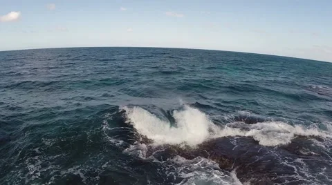 Flying into the waves Stock Footage 47965906