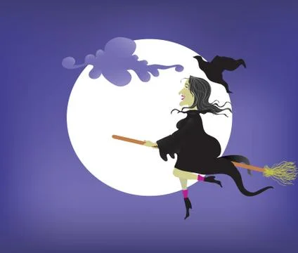 Flying Whimsical Which Stock Illustration