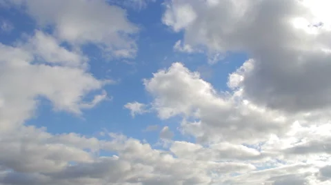 Flying white clouds in the blue sky, Stock Footage 59932872