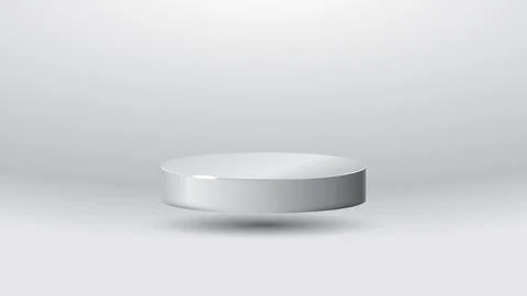 Flying White podium elegant background of luxury empty presentation studio .. Illustrazione stock