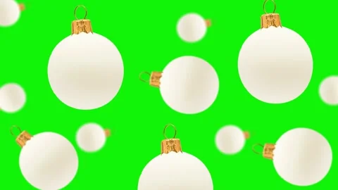 Flying White tree toy on the green screen. High quality 4k Christmas footage. Stock Footage 166411658