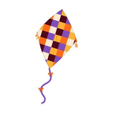 Flying wind kite. Makar Sankranti festival. Wind kite game Stock Illustration