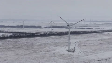 Flying to windmill Stock Footage 157485162