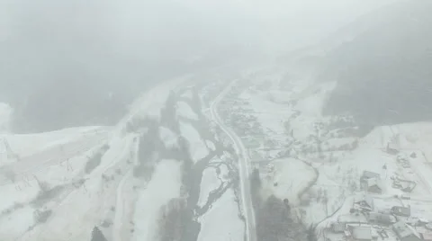 Flying in winter. Snowstorm Stock Footage 59781163