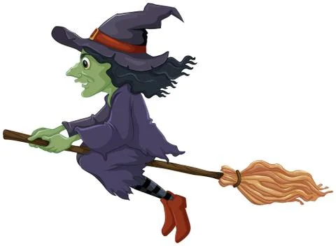 A flying witch Stock-Illustration