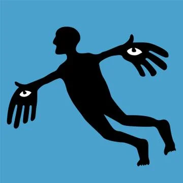 Flying_man Stock Illustration