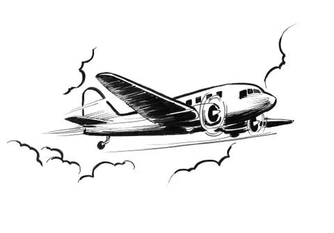 Flyingplane Stock Illustration
