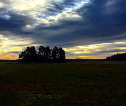 Flyingstrat dramatic sunset Stock-Fotos