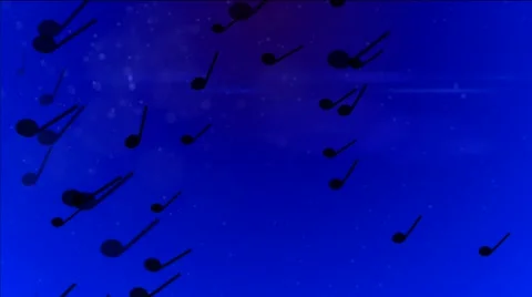 Flyng notes on a colored animated background Stock Footage 63779377