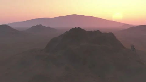 Flyover alien desert Video stock 33291749