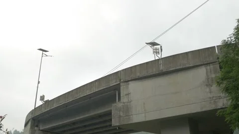 Flyover bridge in the rainy day Stock Footage 280889791