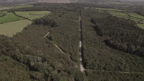 Flyover Cann Woods, Devon Stock Footage 268880283