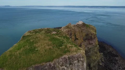Flyover Cape Split Nova Scotia Video stock 216217212