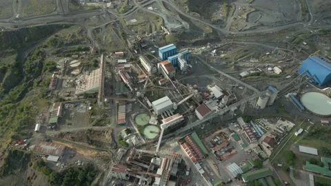 Flyover of Cullinan Diamond Mine process... | Stock Video | Pond5