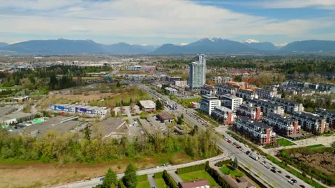 Flyover Developing Willoughby Neighborhood In The Township Of Langley In Stock Footage 335029248