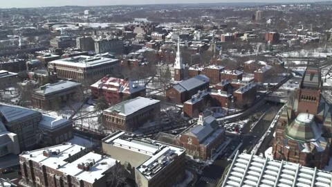 Flyover Harvard University Stock Footage 140941723