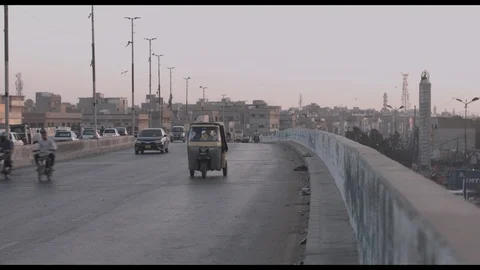 Flyover in Karachi, Pakistan Stock Footage 101512421