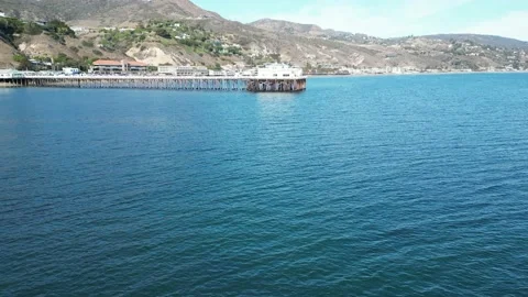 Flyover of The Malibu Pier - DJI Mini 3 Pro Stock Footage 221445248
